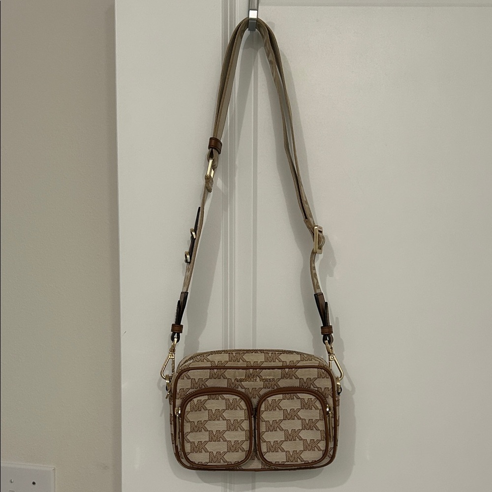 Michael Kors Tan Logo Crossbody Bag